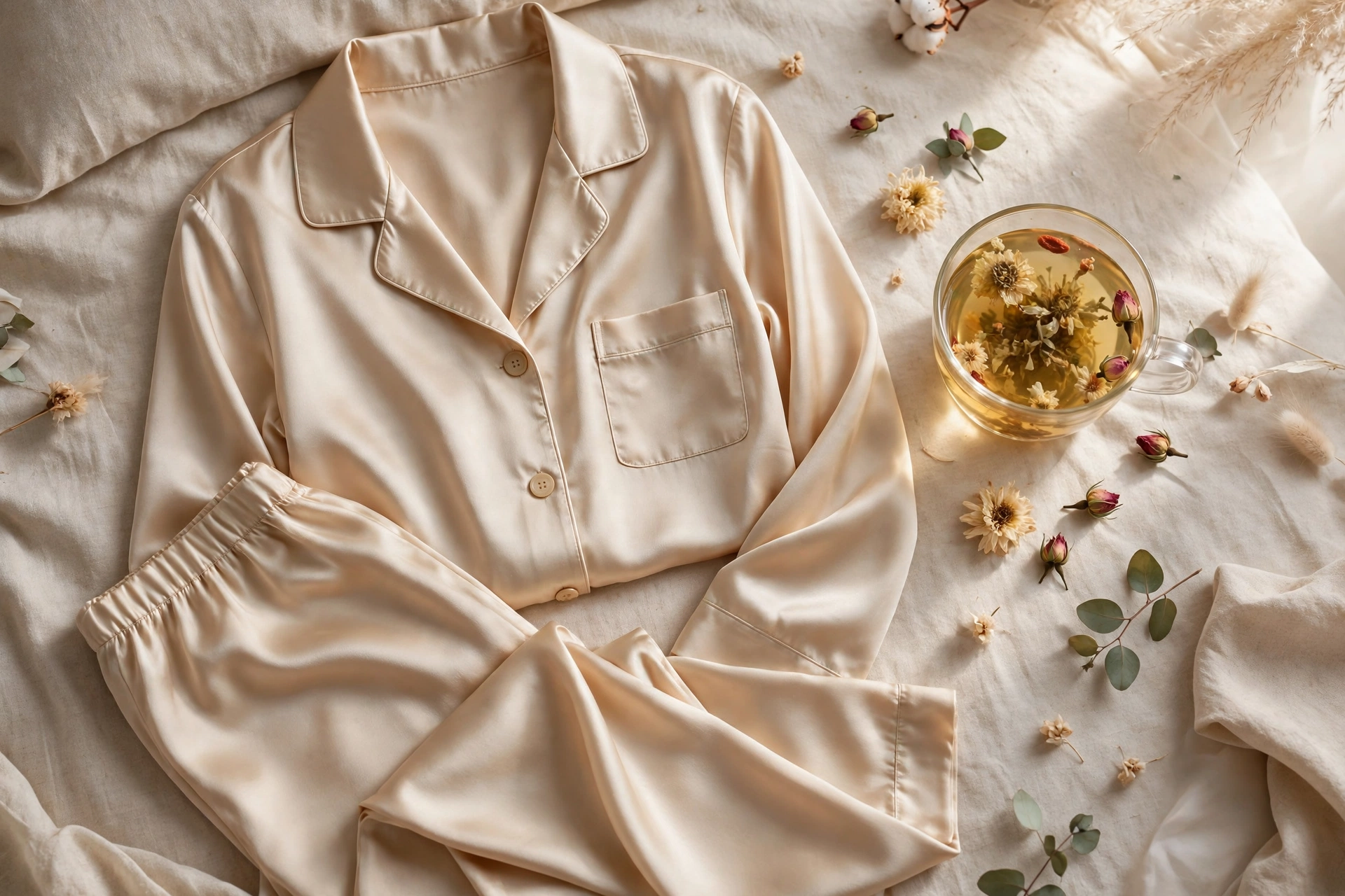 Silk pajamas set
